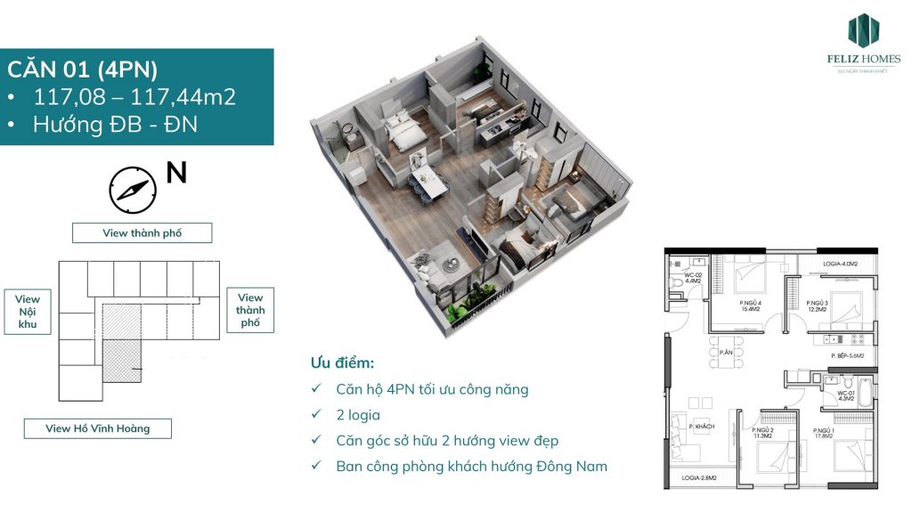 mặt bằng Chung cư Feliz Homes