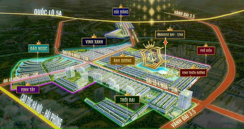 Mặt bằng dự án vinhomes ocean park 3 - the crown