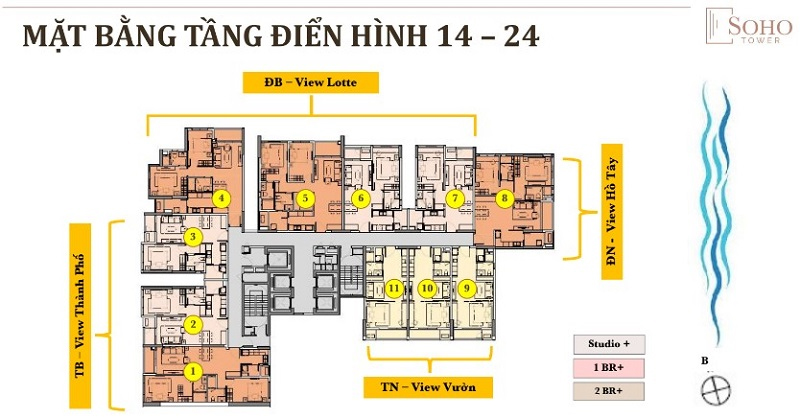 mặt bằng dự án heritage west lake