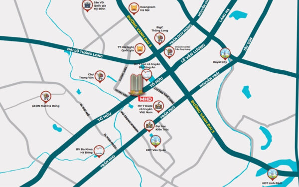 MHD trung văn vị trí